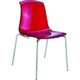 KRZESŁO ALLEGRA RED TRANSPARENT