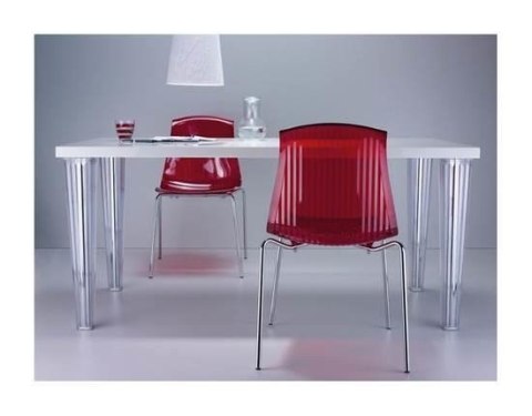KRZESŁO ALLEGRA RED TRANSPARENT KRZESŁO ALLEGRA RED TRANSPARENT