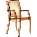KRZESŁO ARTHUR AMBER TRANSPARENT KRZESŁO ARTHUR AMBER TRANSPARENT