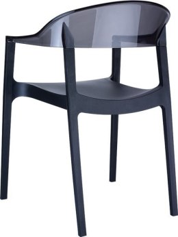 KRZESŁO CARMEN BLACK/ BLACK TRANSPARENT