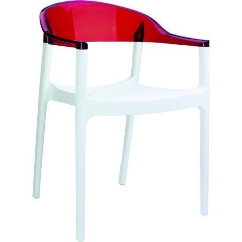 KRZESŁO CARMEN WHITE RED PRZEŹROCZYSTE KRZESŁO CARMEN WHITE RED PRZEŹROCZYSTE