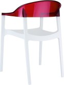 KRZESŁO CARMEN WHITE RED PRZEŹROCZYSTE KRZESŁO CARMEN WHITE RED PRZEŹROCZYSTE