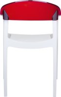 KRZESŁO CARMEN WHITE RED PRZEŹROCZYSTE KRZESŁO CARMEN WHITE RED PRZEŹROCZYSTE