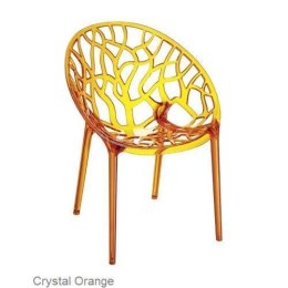 KRZESŁO CRYSTAL ORANGE PRZEŹROCZYSTY