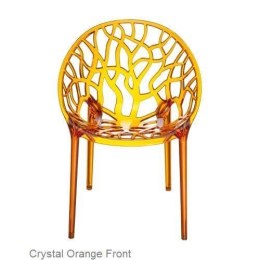 KRZESŁO CRYSTAL ORANGE PRZEŹROCZYSTY