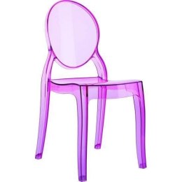 KRZESŁO ELIZABETH BABY PINK TRANSPARENT