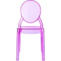 KRZESŁO ELIZABETH BABY PINK TRANSPARENT KRZESŁO ELIZABETH BABY PINK TRANSPARENT