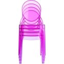 KRZESŁO ELIZABETH BABY PINK TRANSPARENT KRZESŁO ELIZABETH BABY PINK TRANSPARENT