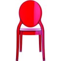 KRZESŁO ELIZABETH BABY RED TRANSPARENT KRZESŁO ELIZABETH BABY RED TRANSPARENT