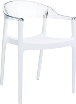 KRZESŁO SIESTA CARMEN WHITE TRANSPARENT