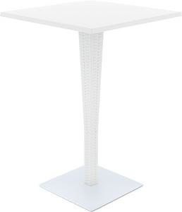 STOLIK DO HOKRÓW KWADRATOWY RIVA BAR BIAŁY 70X70X108 CM