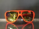 Okulary sportowe NEON Board pomarańczowe (orange fluo), szkła złote Okulary sportowe NEON Board pomarańczowe (orange fluo), szkła złote
