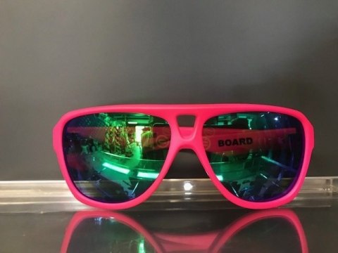 Okulary sportowe NEON Board różowe (pink fluo), szkła zielone Okulary sportowe NEON Board różowe (pink fluo), szkła zielone