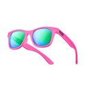 Okulary dziecięce NEON Happy różowe (pink fluo), szkła zielone Okulary dziecięce NEON Happy różowe (pink fluo), szkła zielone
