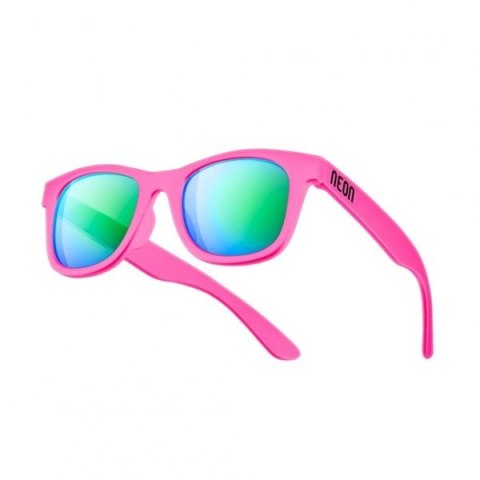 Okulary dziecięce NEON Happy różowe (pink fluo), szkła zielone Okulary dziecięce NEON Happy różowe (pink fluo), szkła zielone