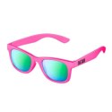 Okulary dziecięce NEON Happy różowe (pink fluo), szkła zielone Okulary dziecięce NEON Happy różowe (pink fluo), szkła zielone