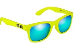 Okulary dziecięce NEON Happy żółte (yellow fluo), szkła niebieskie