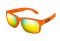 Okulary dziecięce NEON Joker pomarańczowe (orange fluo), szkła złote