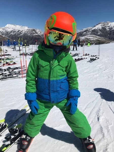 Kask narciarski dla dzieci NEON HERO PLUS pomarańczowy XXXS Kask narciarski dla dzieci NEON HERO PLUS pomarańczowy XXXS