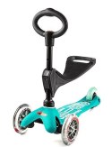 Hulajnoga trójkołowa i jeździk w jednym MINI Micro 3w1 Deluxe turkusowa Hulajnoga trójkołowa i jeździk w jednym MINI Micro 3w1 Deluxe turkusowa