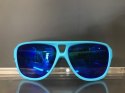 Okulary sportowe NEON Board niebieskie (cyan fluo), szkła niebieskie Okulary sportowe NEON Board niebieskie (cyan fluo), szkła niebieskie