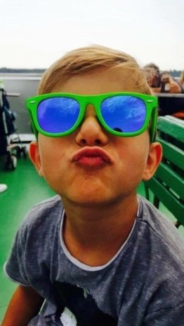Okulary dziecięce NEON Green białe