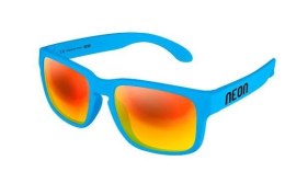 Okulary dziecięce NEON Joker niebieskie (cyan fluo), szkła czerwone