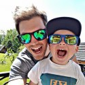 Okulary dziecięce NEON Joker granatowe (royal blue), szkła złote Okulary dziecięce NEON Joker granatowe (royal blue), szkła złote