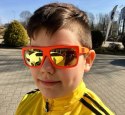 Okulary sportowe NEON Ride ORANGE FLUO, szkła złote Okulary sportowe NEON Ride ORANGE FLUO, szkła złote