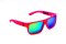 Okulary sportowe NEON Ride różowe (pink fluo), szkła zielone