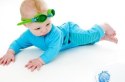 Strój pływacki, kombinezon do pływania BabyGrip (turkusowy z paskami) 1-2lata Strój pływacki, kombinezon do pływania BabyGrip (turkusowy z paskami) 1-2lata
