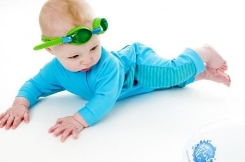 Strój pływacki, kombinezon do pływania BabyGrip (turkusowy z paskami) 1-2lata Strój pływacki, kombinezon do pływania BabyGrip (turkusowy z paskami) 1-2lata