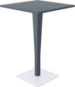 STOLIK DO HOKRÓW KWADRATOWY RIVA BAR SZARY 70X70X108 CM