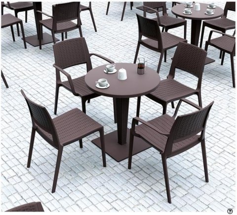 Siesta krzesło CAPRI brązowe Siesta krzesło CAPRI brązowe