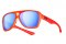 Okulary sportowe NEON Board czerwone (red fluo), szkła niebieskie