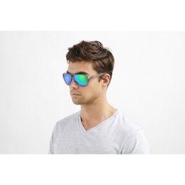 Okulary sportowe NEON Board czerwone (red fluo), szkła niebieskie