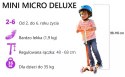 Hulajnoga dziecięca MINI Micro Deluxe świecące koła LED zielona Hulajnoga dziecięca MINI Micro Deluxe świecące koła LED zielona