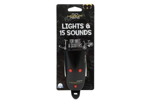 LAMPKA LED I DZWONEK ROWEROWY DWA W JEDNYM MINI HORNIT NANO BLACK LAMPKA LED I DZWONEK ROWEROWY DWA W JEDNYM MINI HORNIT NANO BLACK