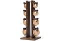Hantle NOHrD SwingBell 2-8 Kg ze stojakiem Tower Classic Orzech Skóra