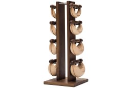 Hantle NOHrD SwingBell 2-8 Kg ze stojakiem Tower Classic Orzech Skóra