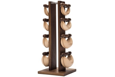 Hantle NOHrD SwingBell 2-8 Kg ze stojakiem Tower Classic Orzech Skóra Hantle NOHrD SwingBell 2-8 Kg ze stojakiem Tower Classic Orzech Skóra
