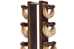 Hantle NOHrD SwingBell 2-8 Kg ze stojakiem Tower Classic Orzech Skóra