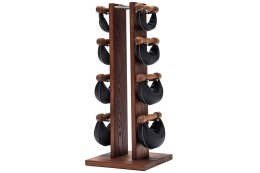 Hantle NOHrD SwingBell 2-8 Kg ze stojakiem Tower Club Jesion Skóra