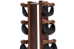 Hantle NOHrD SwingBell 2-8 Kg ze stojakiem Tower Club Jesion Skóra