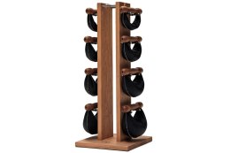 Hantle NOHrD SwingBell 2-8 Kg ze stojakiem Tower Oxbridge Wiśnia Skóra