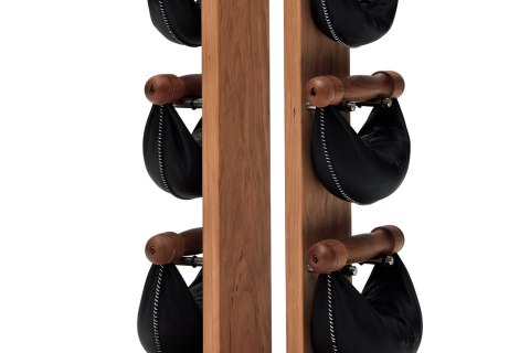 Hantle NOHrD SwingBell 2-8 Kg ze stojakiem Tower Oxbridge Wiśnia Skóra Hantle NOHrD SwingBell 2-8 Kg ze stojakiem Tower Oxbridge Wiśnia Skóra