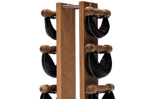 Hantle NOHrD SwingBell 2-8 Kg ze stojakiem Tower Oak Dąb Skóra Hantle NOHrD SwingBell 2-8 Kg ze stojakiem Tower Oak Dąb Skóra