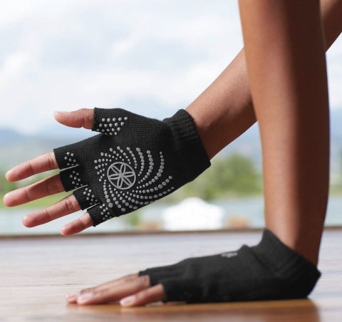 GAIAM RĘKAWICZKI ANTYPOŚLIZGOWE BEZ PALCÓW CZARNY/SZARY 54029 GAIAM RĘKAWICZKI ANTYPOŚLIZGOWE BEZ PALCÓW CZARNY/SZARY 54029