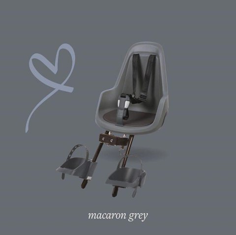 Fotelik rowerowy Bobike GO MINI macaron grey Fotelik rowerowy Bobike GO MINI macaron grey