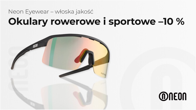 promocja na okulary sportowe i rowerowe marki neon